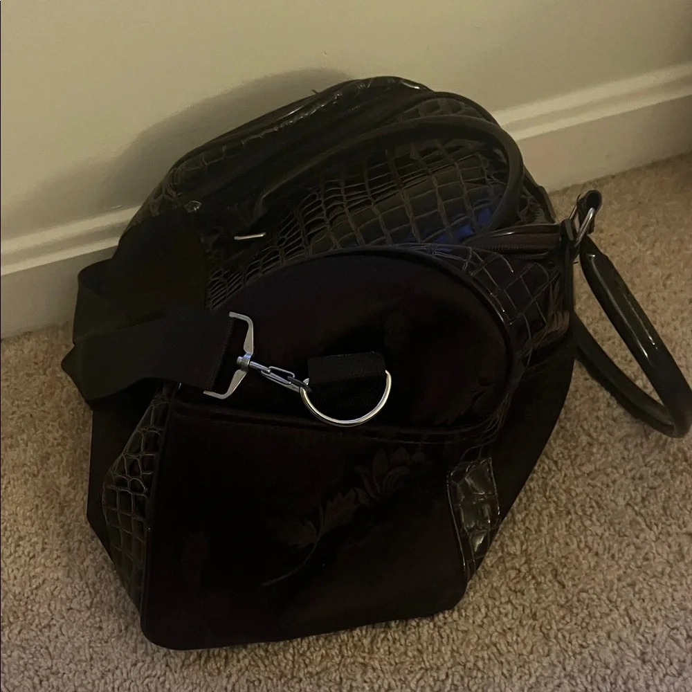 faux leather makeup bag